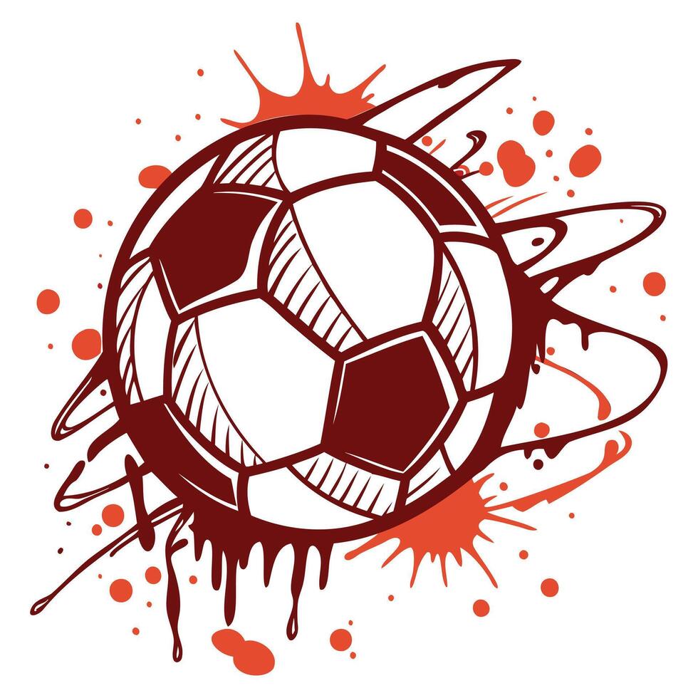 Dynamic Football Art Creativity in Motion vector