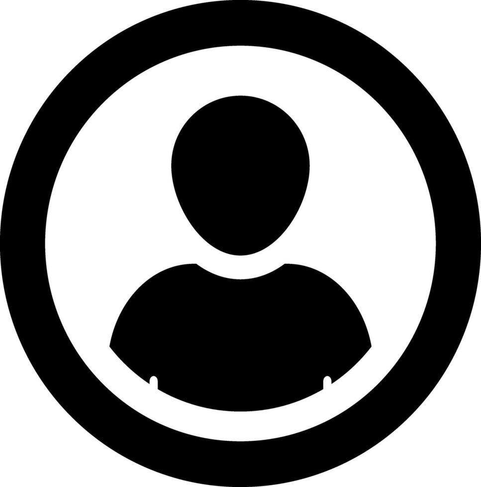 Stencil button man icon People clipart vector