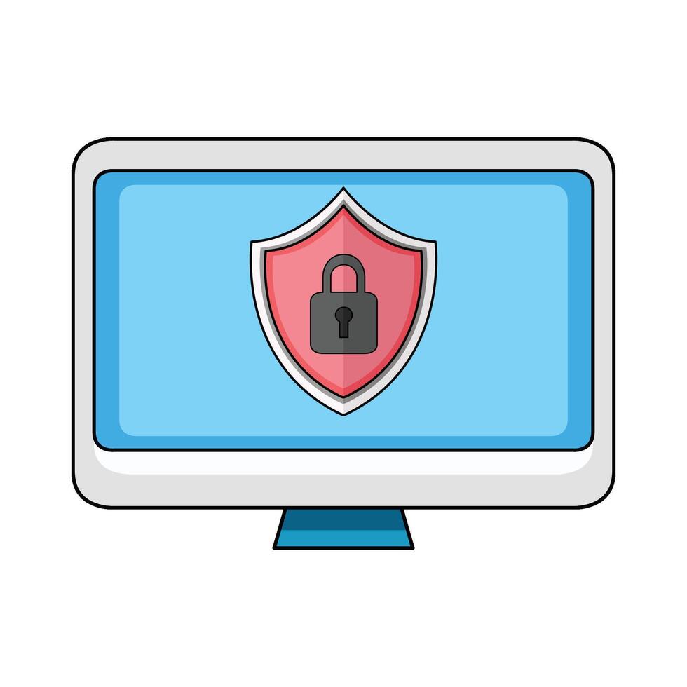 illustration of cyber security vector