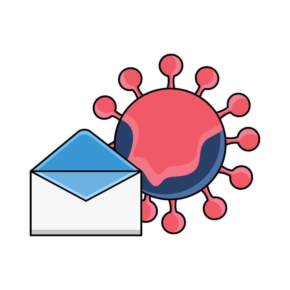 illustration of Virus Spread Mail vector