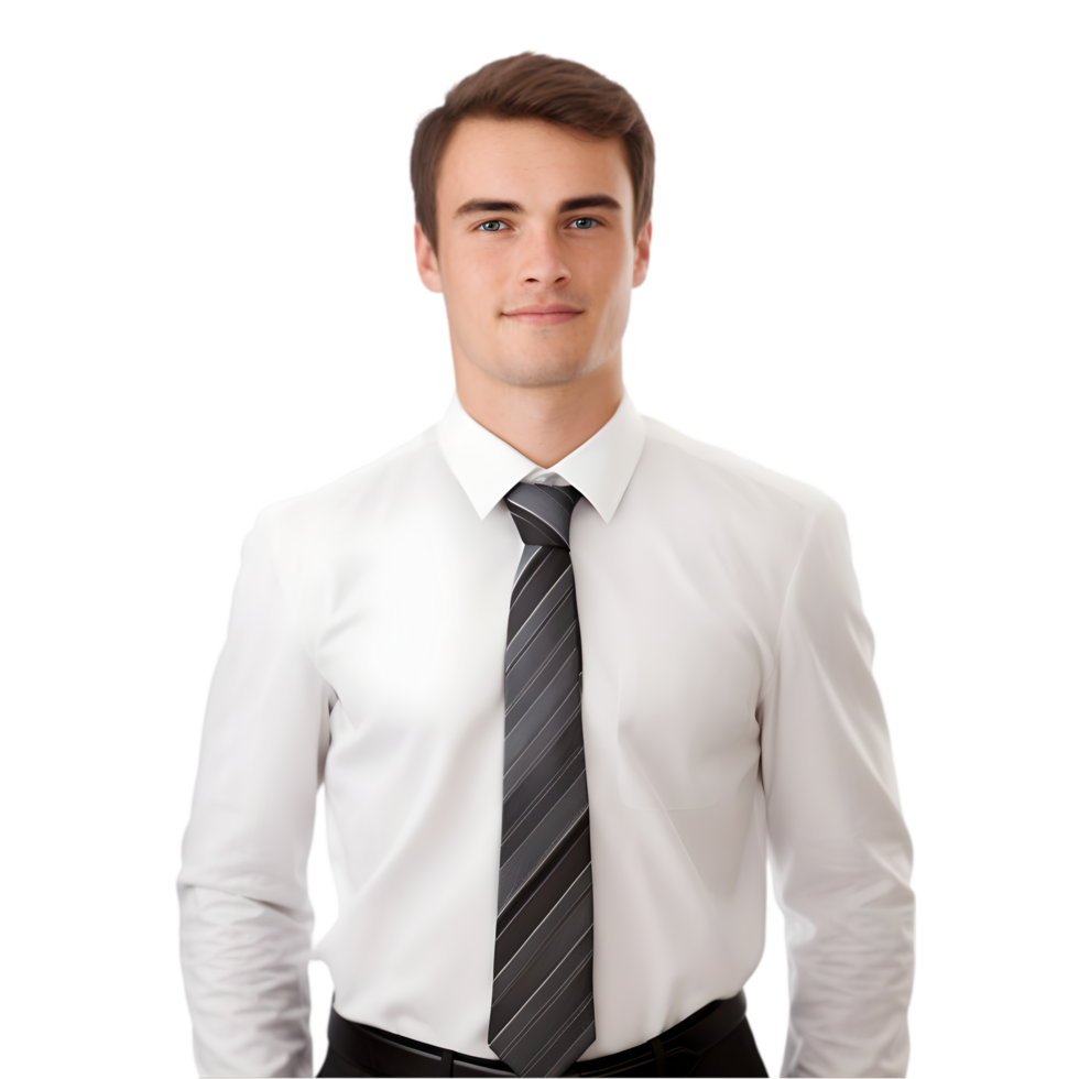 Confident ceo adjusting tie before important meeting office portrait professional setting front view ambition png