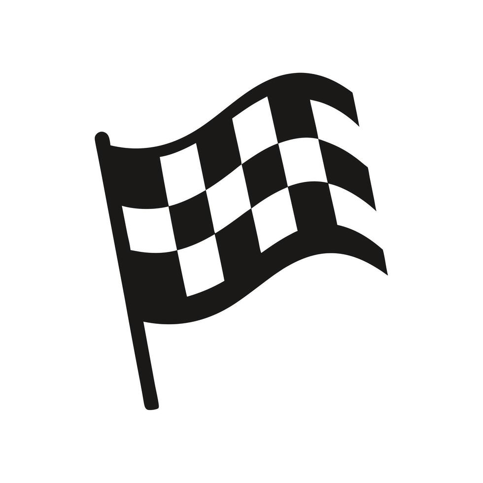 Checkered flag icon, illustration vector
