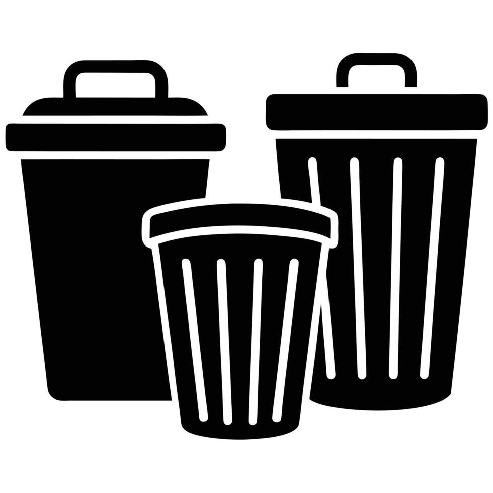 Trash can icon illustration vector