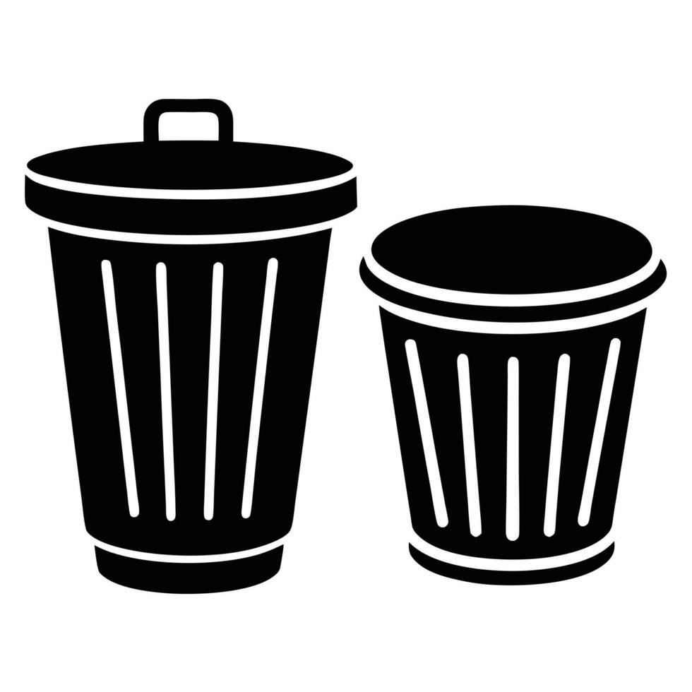 Trash can icon illustration vector