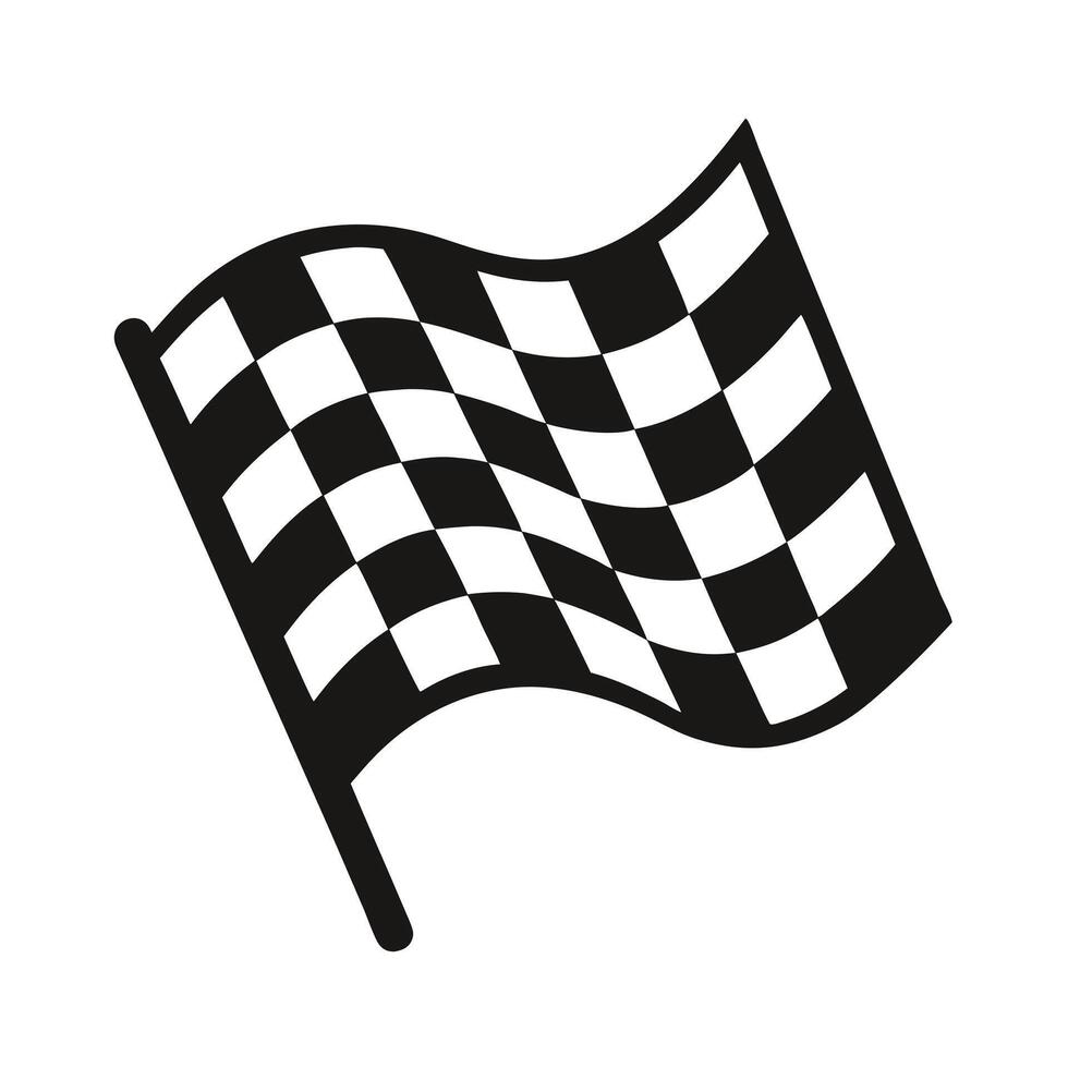 Checkered flag icon, illustration vector