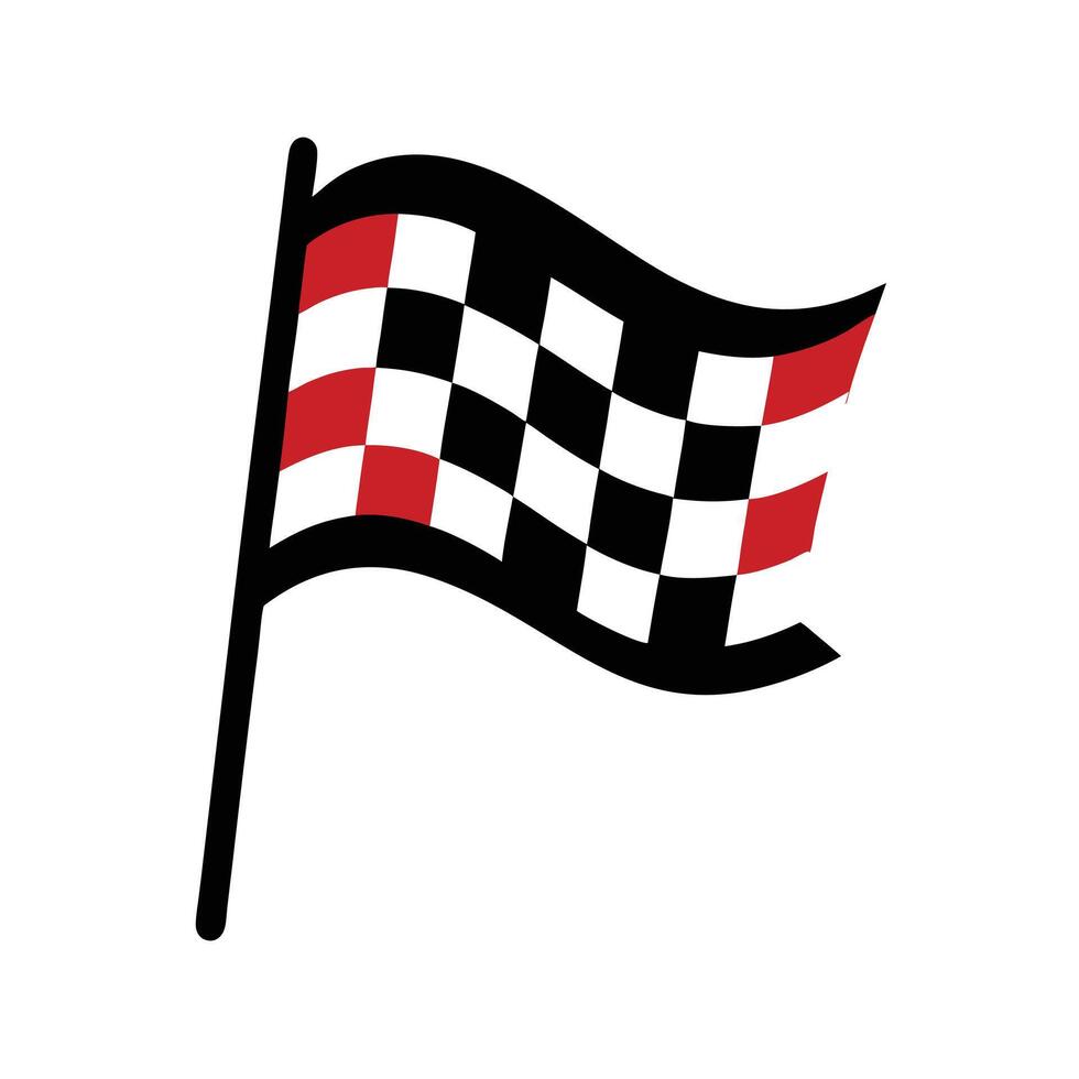 Checkered flag racing flag illustration vector