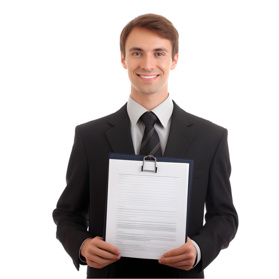 Bank manager presenting financial report in office setting professional environment close-up view business concept png