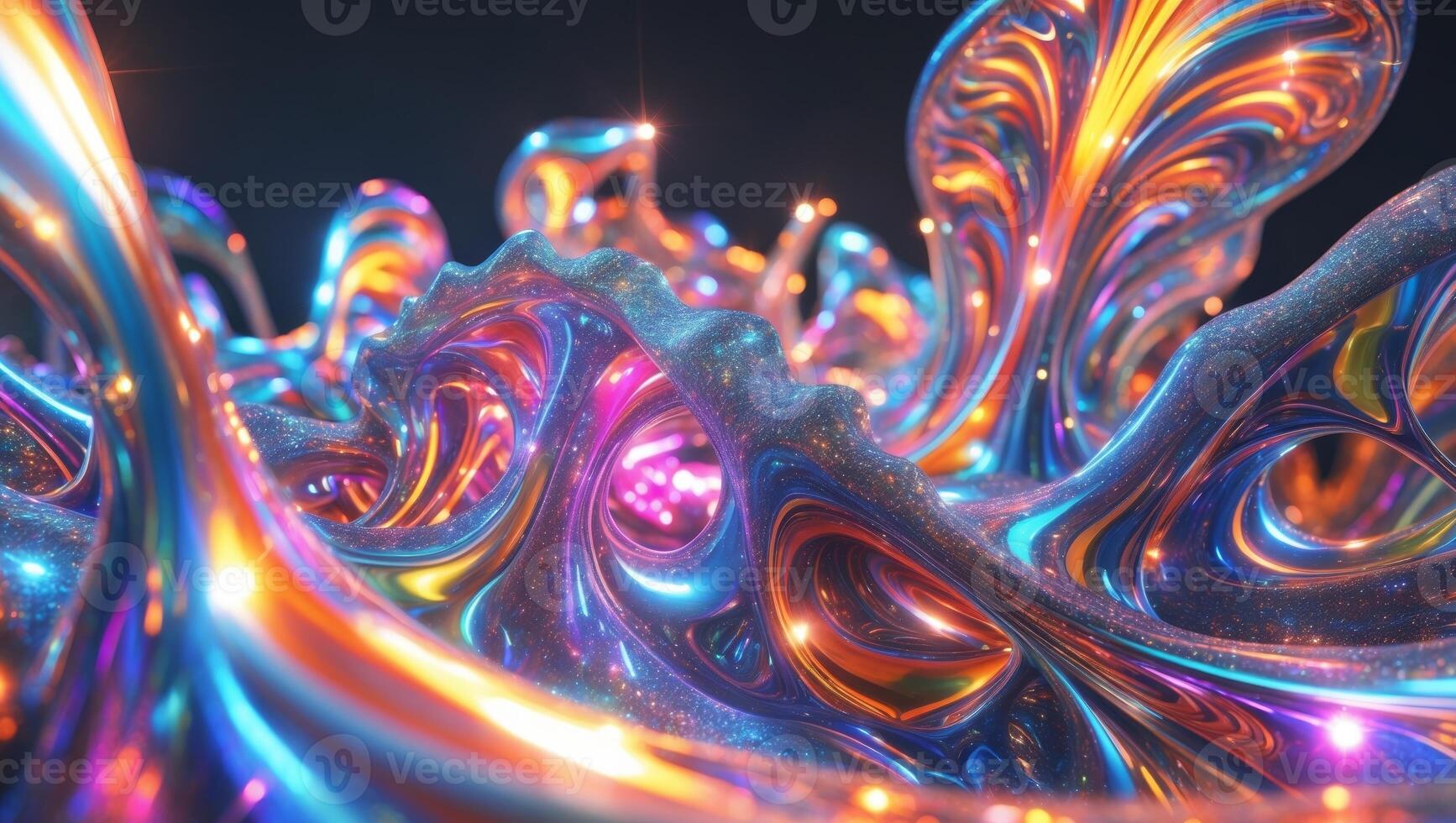 Abstract Organic Structures Featuring Stunning Light Reflections and Dynamic Designs photo