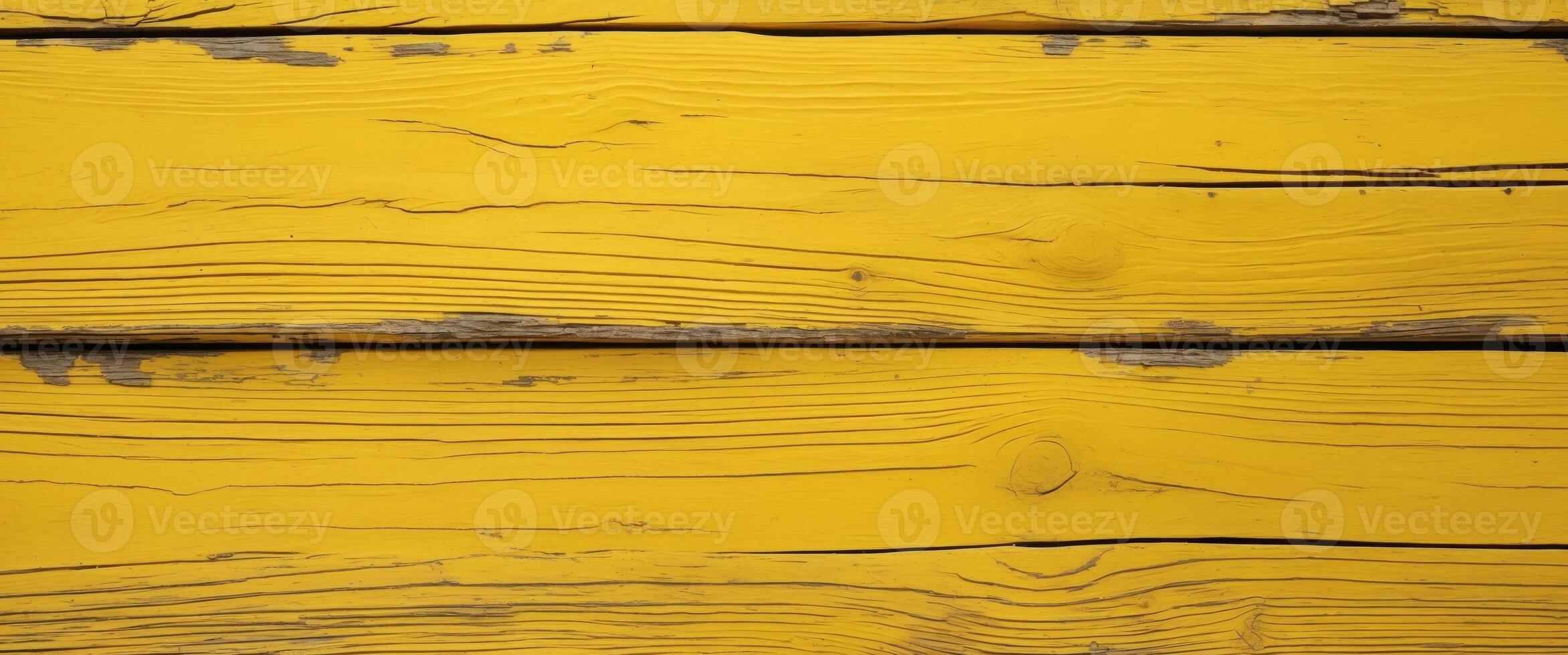 Bright Yellow Weathered Wooden Plank Texture Ideal for Backgrounds and Design Projects photo