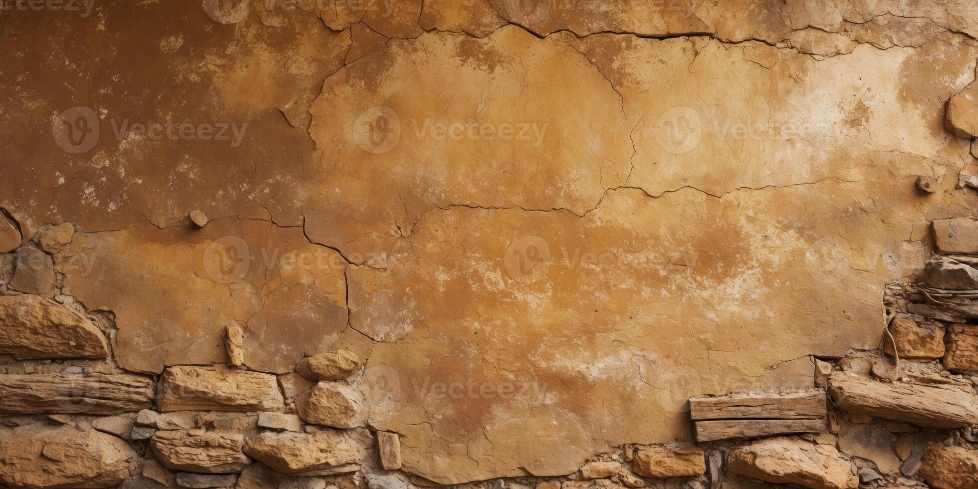 An old wall with cracks and peeling paint photo