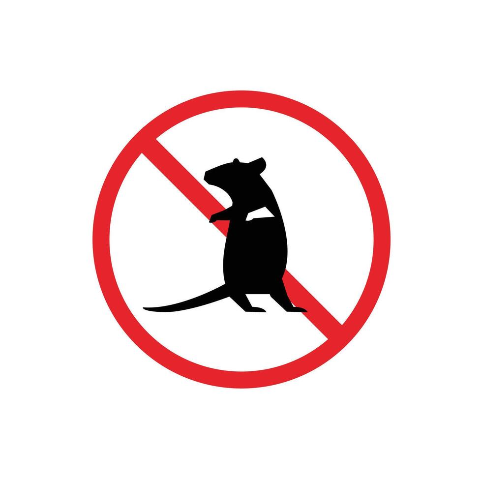 prohibited and dangerous signs. mouse danger. it is forbidden to bring mouse vector
