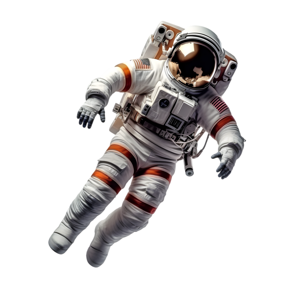 Astronaut floating in space outer space digital artwork cosmic environment unique perspective exploration theme png