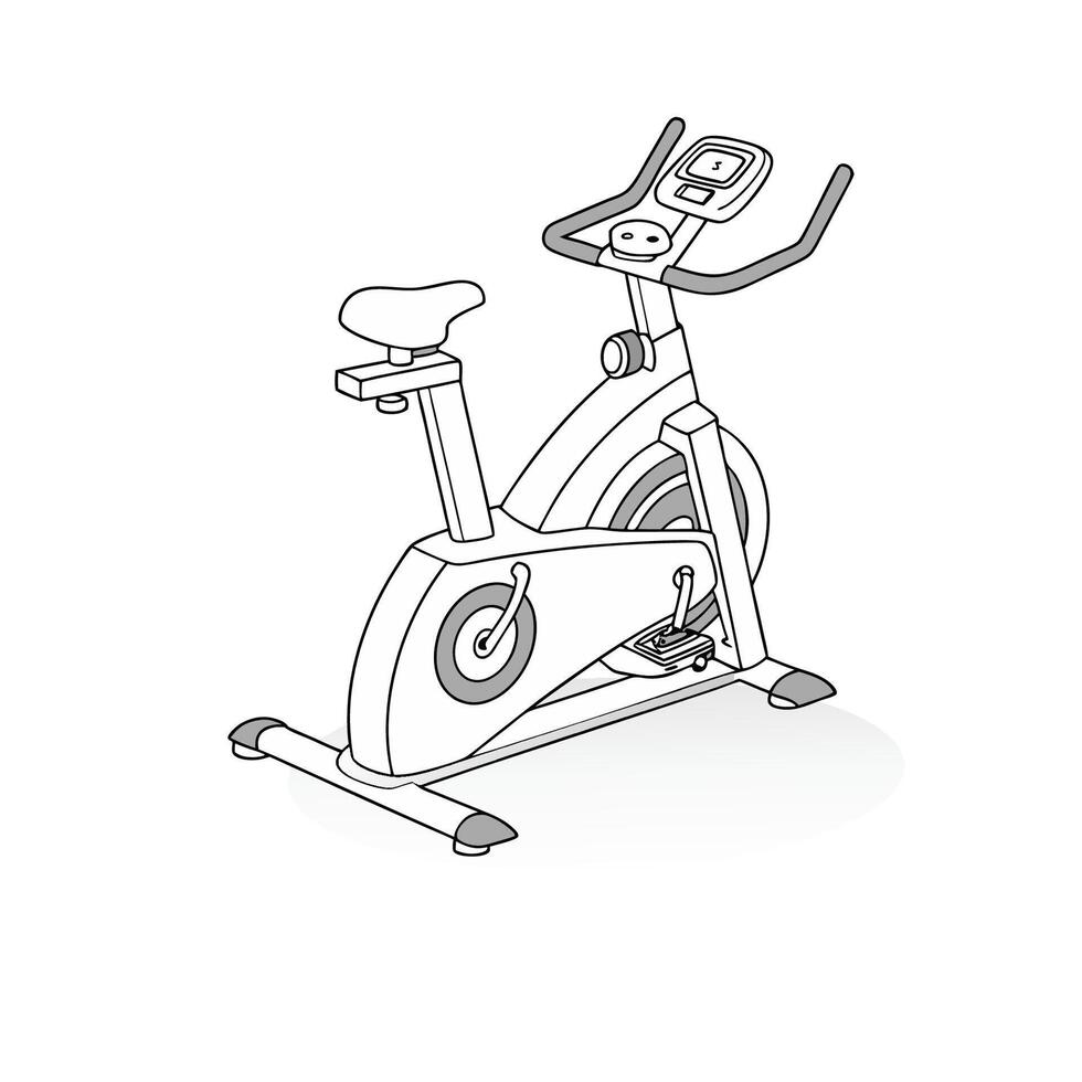 Exercise Bike for Gym vector