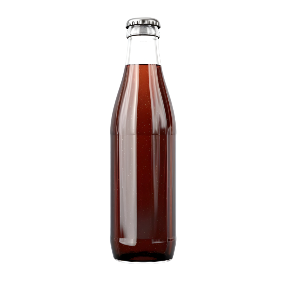 Fizzy cola bottle with condensation studio setting product photography refreshing environment close-up view beverage concept png