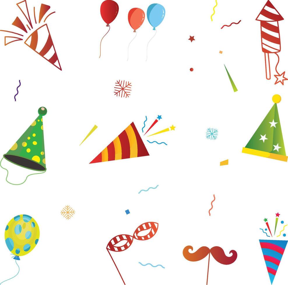 party element design set vector