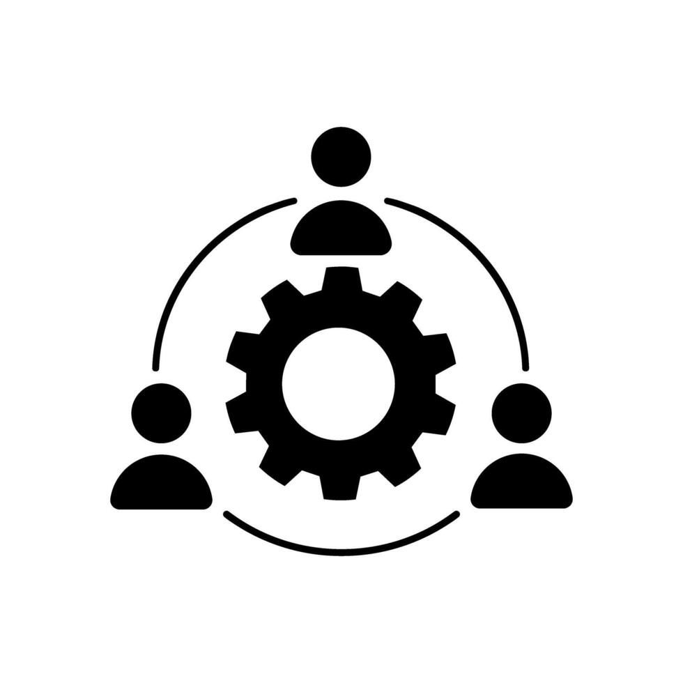 Team icon . Developer illustration sign. Programmer symbol. Engineer logo. vector