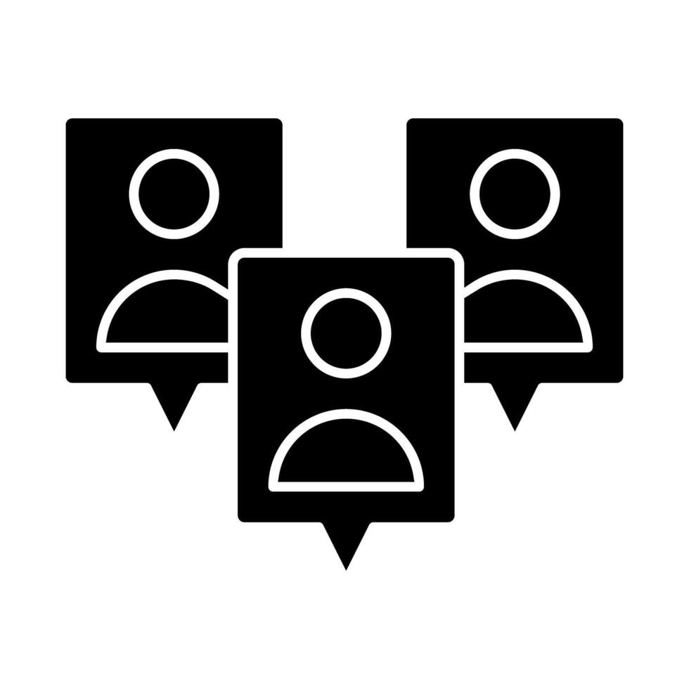 Social media black icon, concept illustration, flat symbol, glyph sign. vector