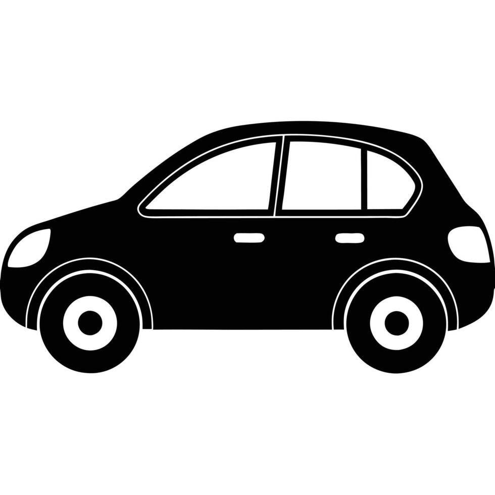 Car icon logo silhouette vector