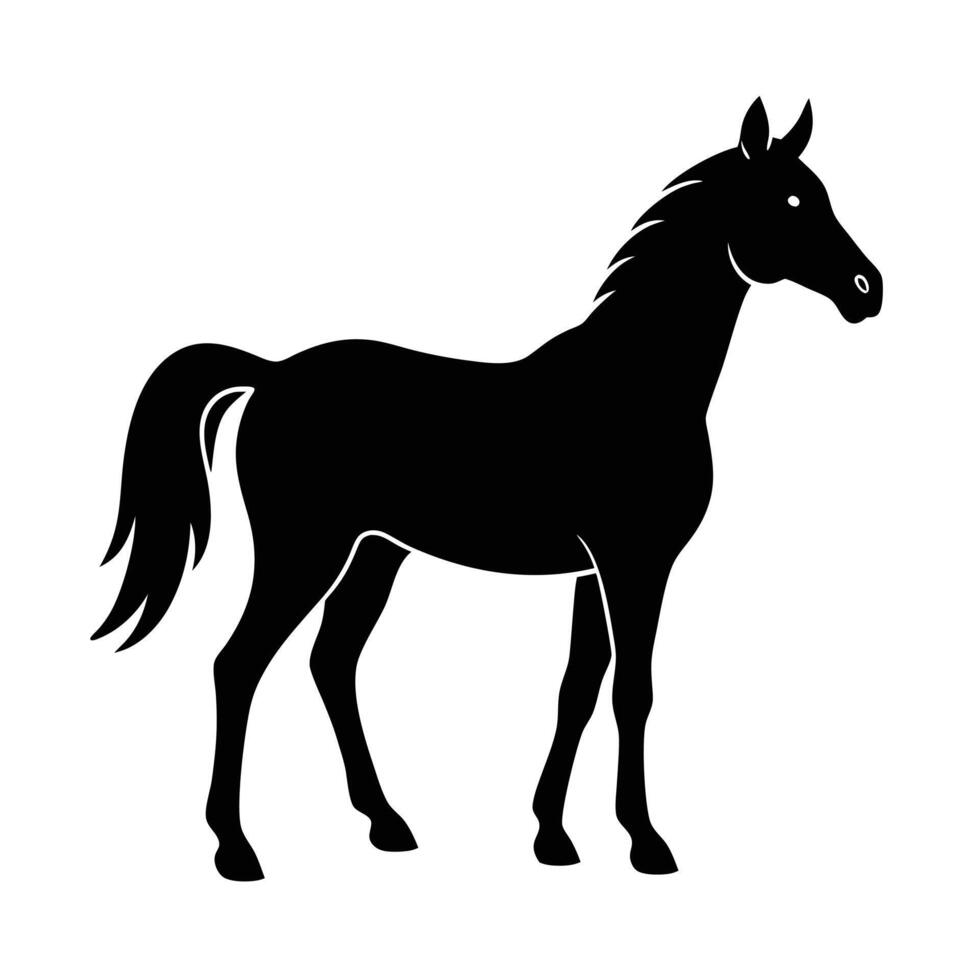 Galloping Majesty A Bold and Graceful Horse Icon in Motion vector