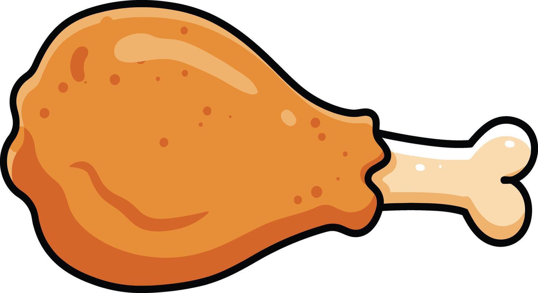Chicken leg clip art vector