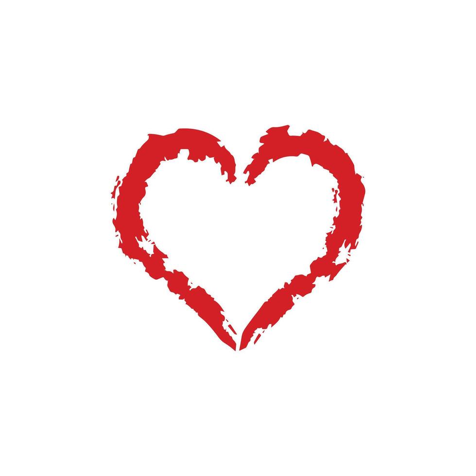 Elegant Brush Stroke Heart vector
