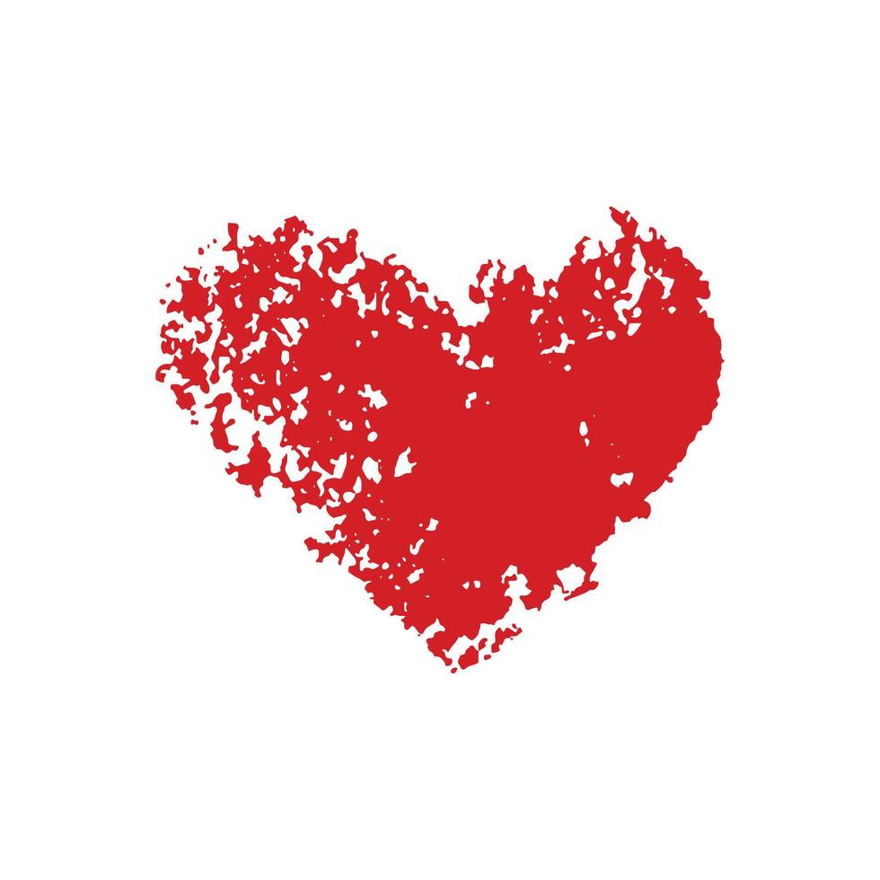 Artistic Ink-Stroke Heart Icon Design vector