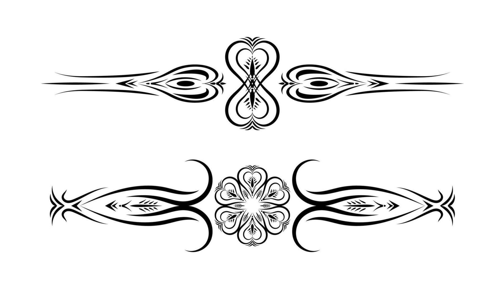 ornament border collection art vector
