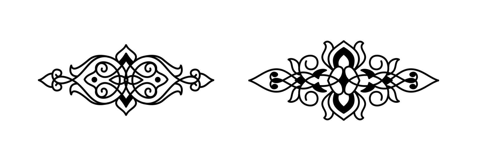 ornament for frame artwork and pinstripe on white background vector