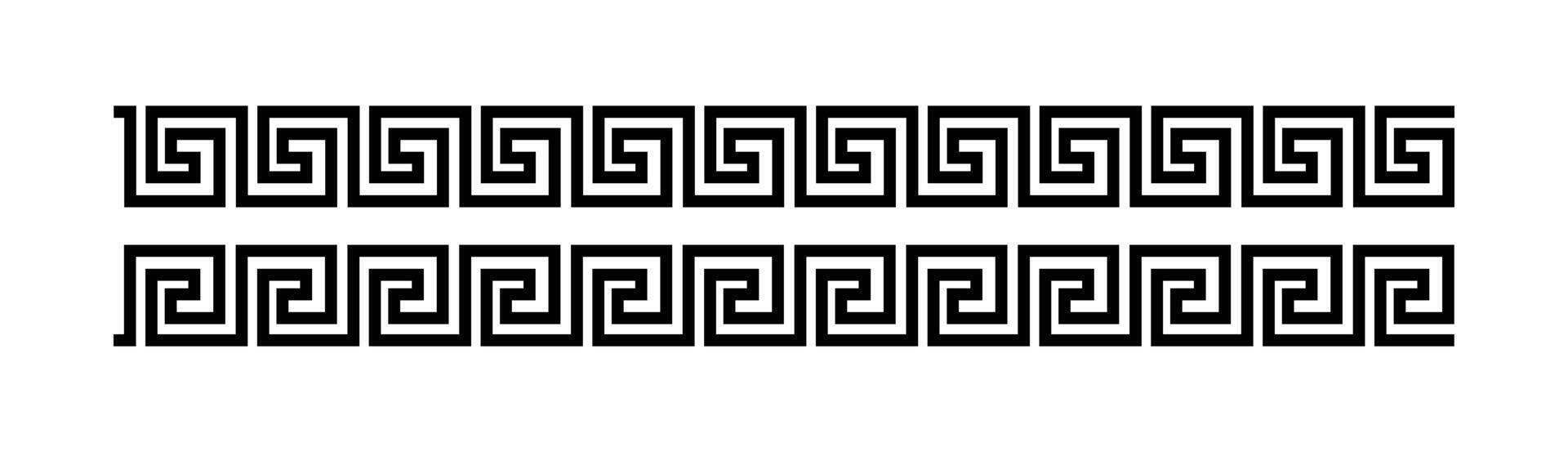 Greek Key Border Divider on Black Colour vector
