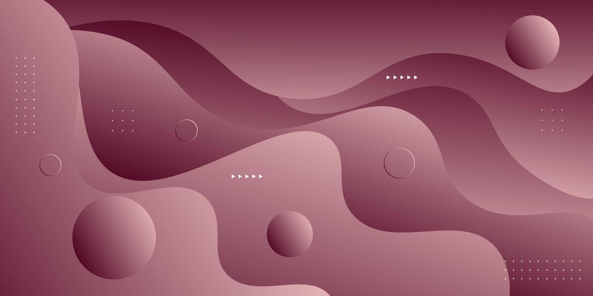 Modern purple geometric business banner design. Creative banner design with wave and circle shape as template. Simple horizontal banner vector