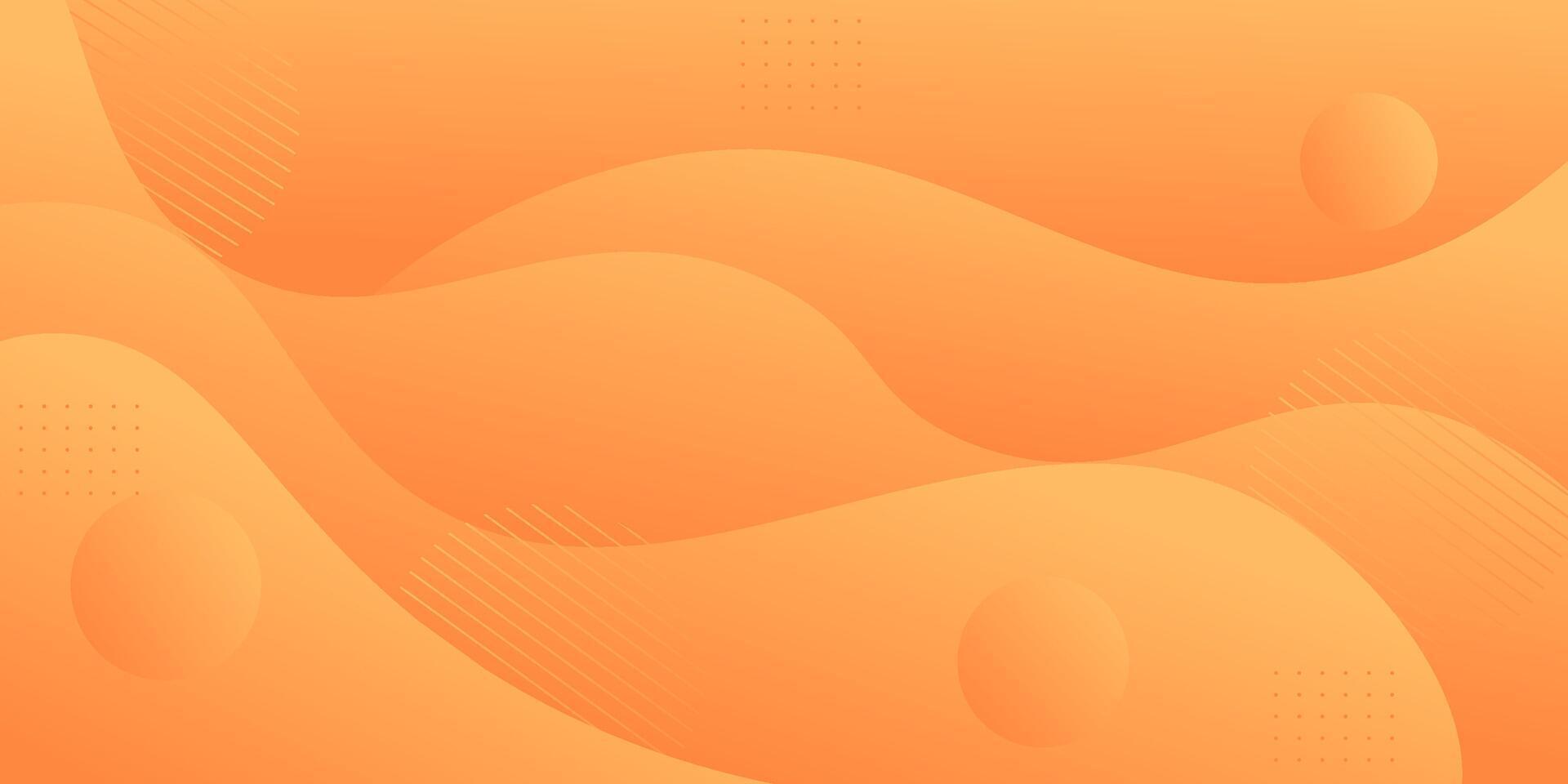 Abstract colorful wave soft orange 3D background. Wave fluid shape pattern design. vector