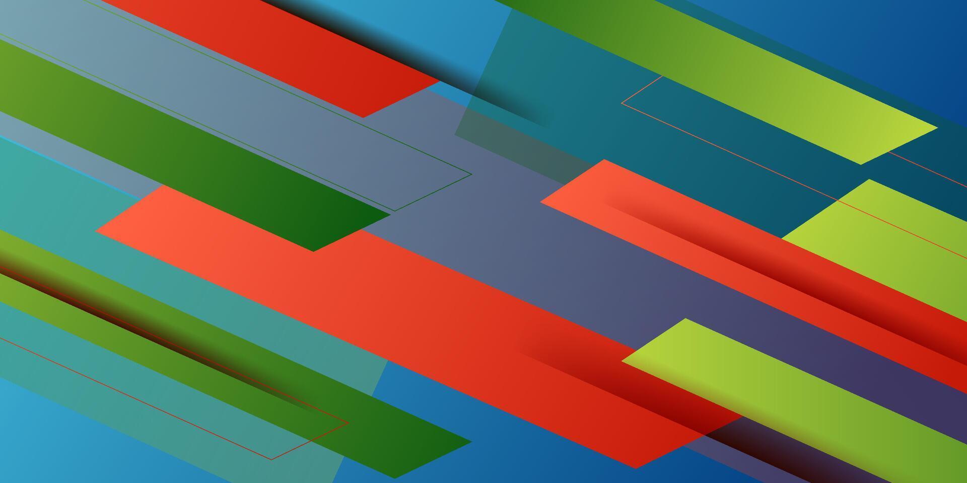Abstract 3D background with green and orange color background geometric paper cut triangle shape pattern. Eps10 vector