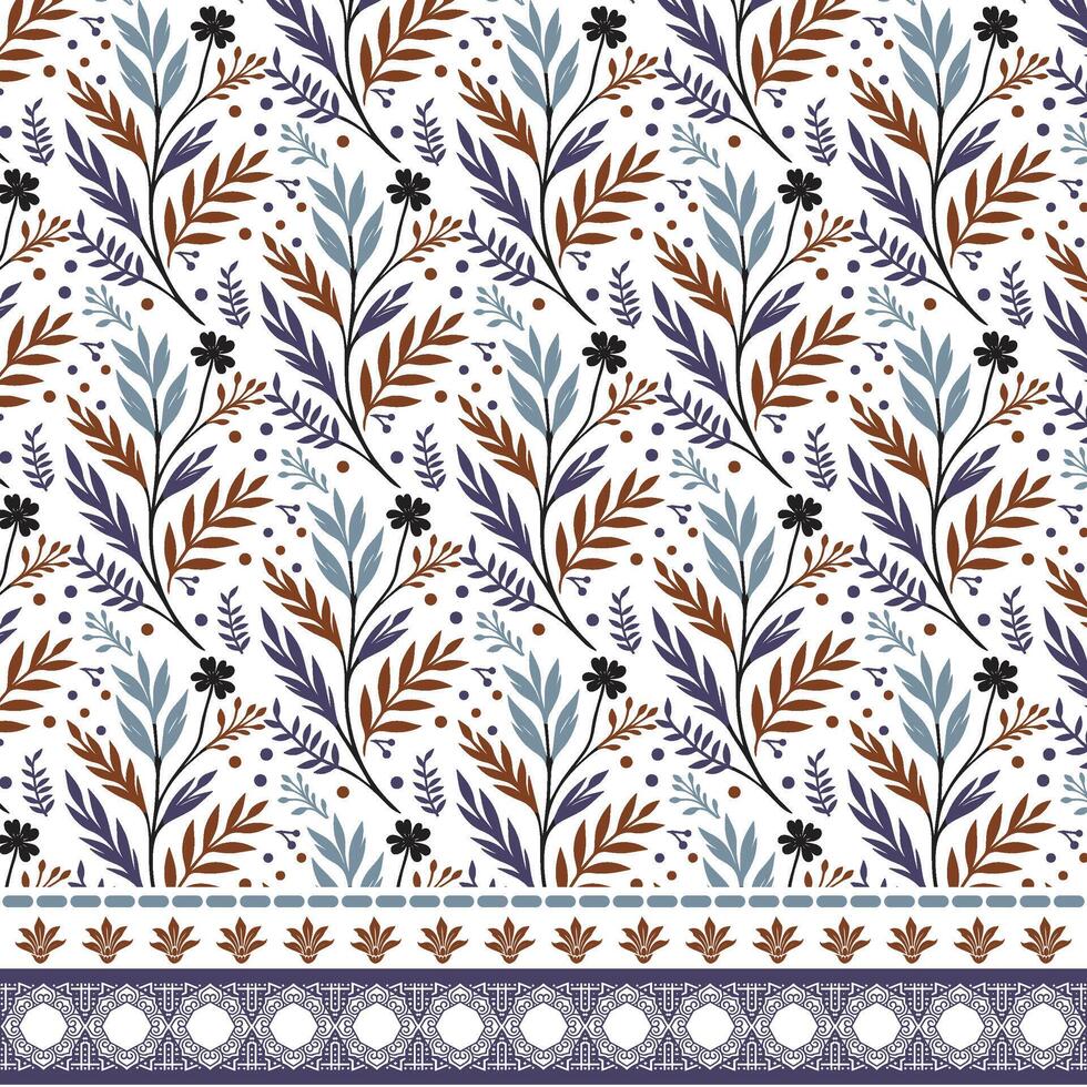 seamless floral design with artistic border texture for wallpaper and invitation templates vector