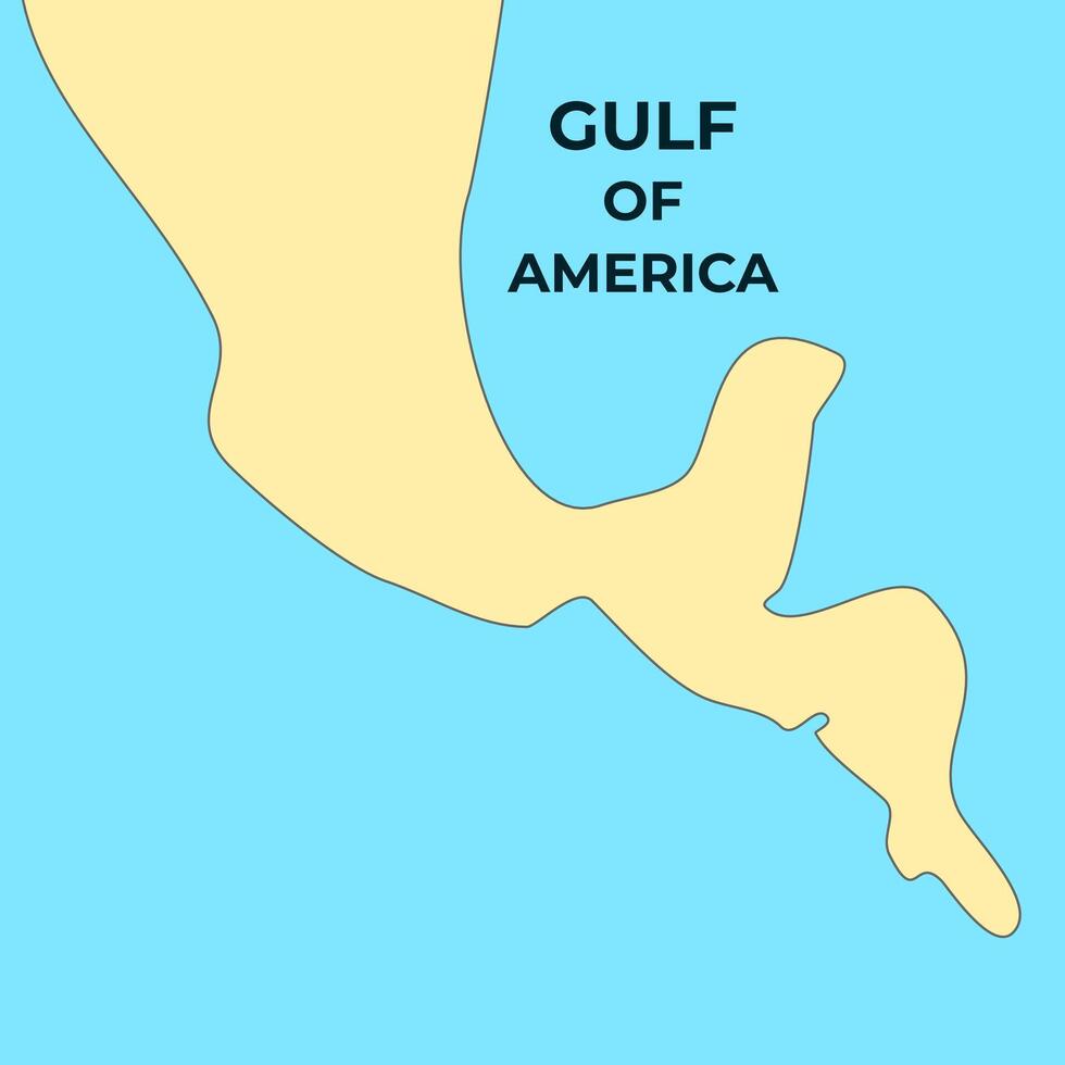 Gulf of America illustration. vector