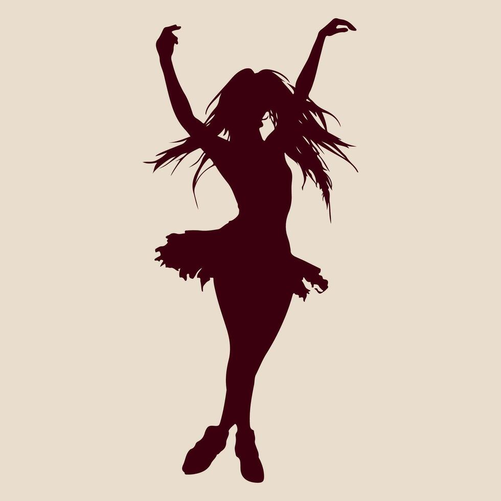 Dancer women silhouette with isolated background vector