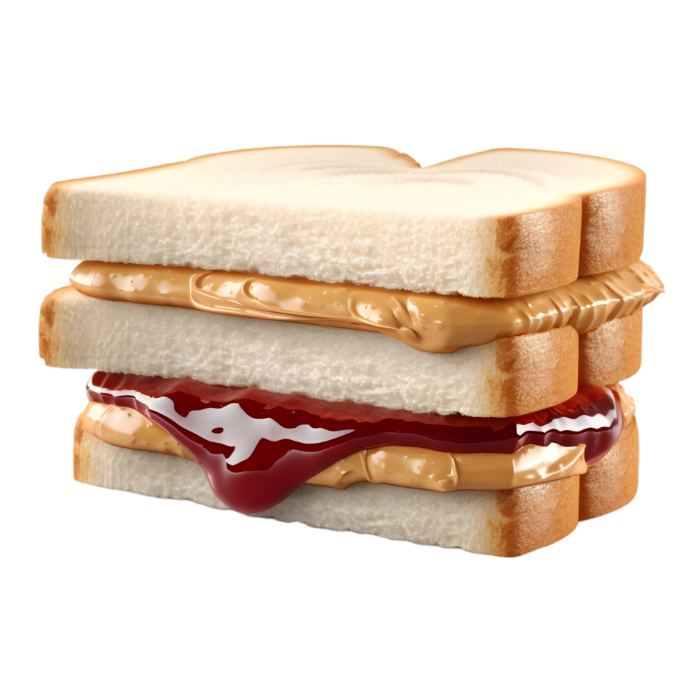Creative peanut butter and jelly sandwich recipe kitchen food photography home environment close-up culinary art png