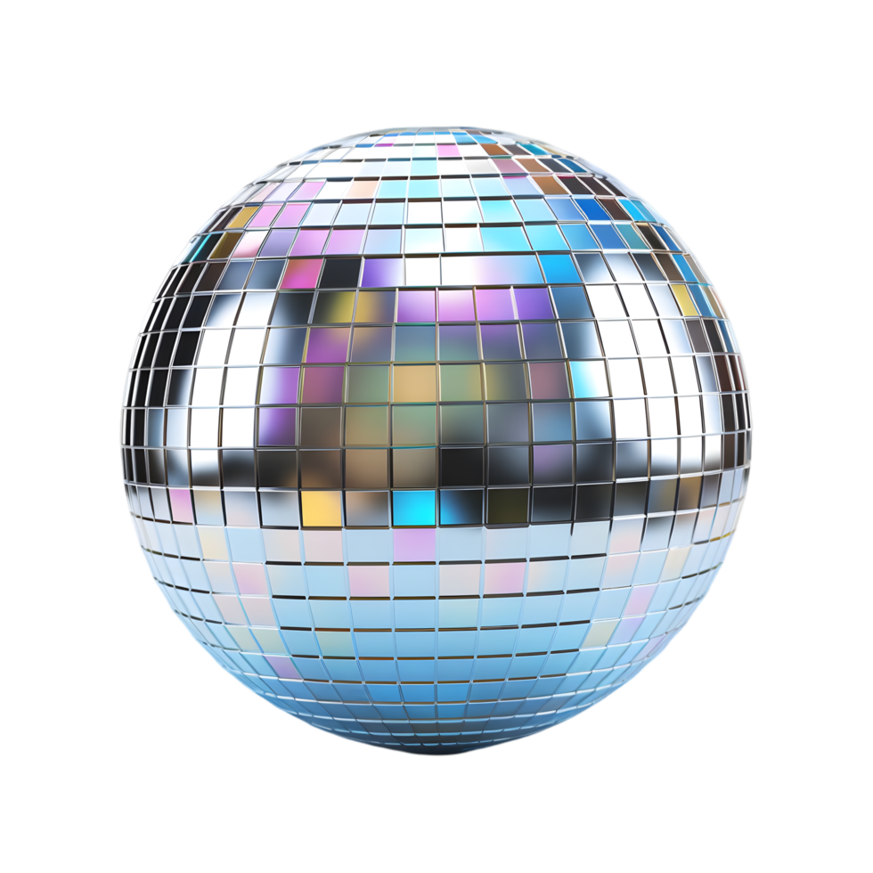 Cartoon disco ball light display virtual party 3d render colorful background playful atmosphere fun concept for entertainment png