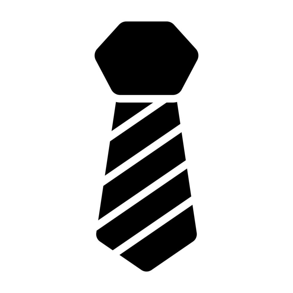 Simple Tie glyph icon. The icon can be used for websites, print templates, presentation templates, illustrations, etc vector