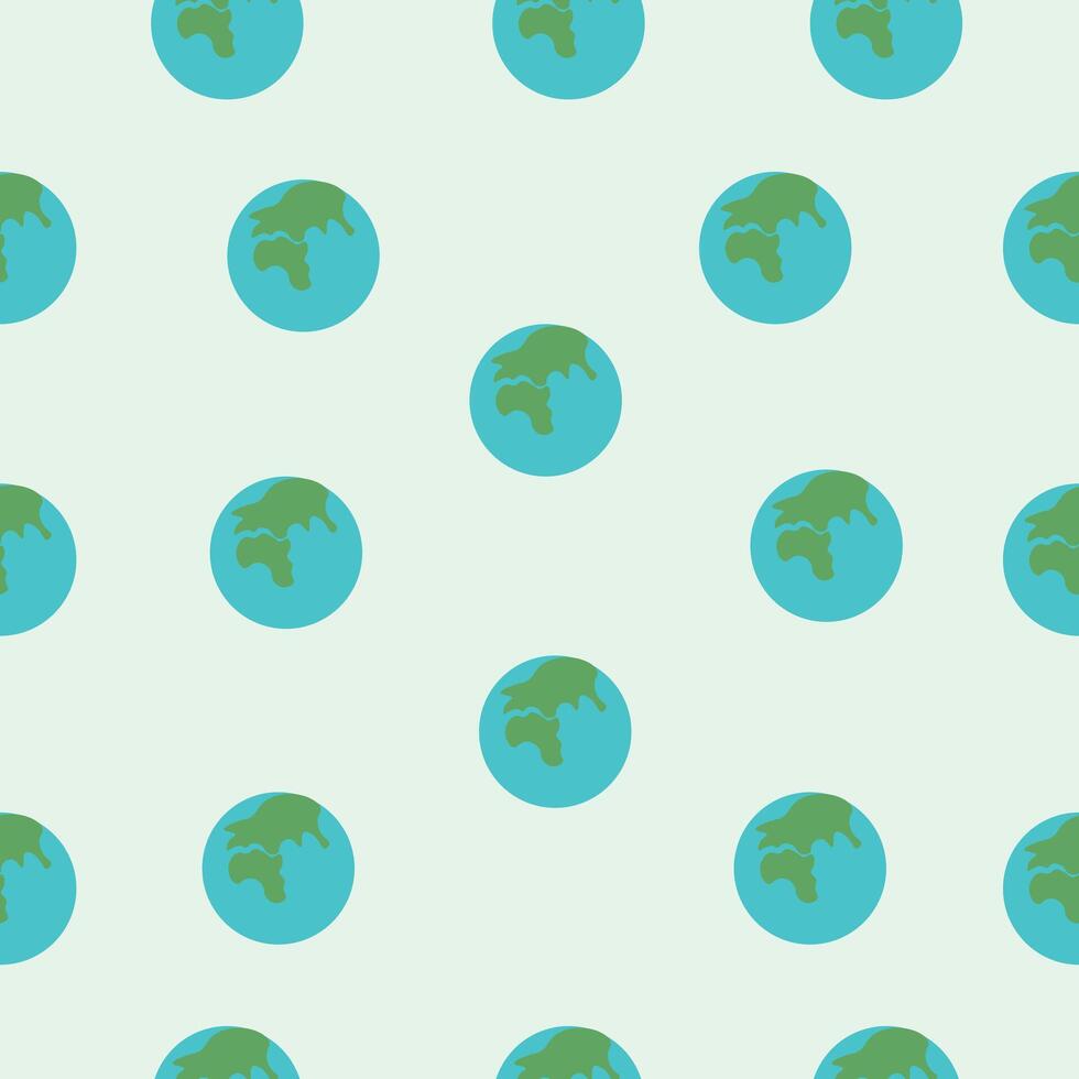 Ecological planet pattern green kids pattern ecology vector