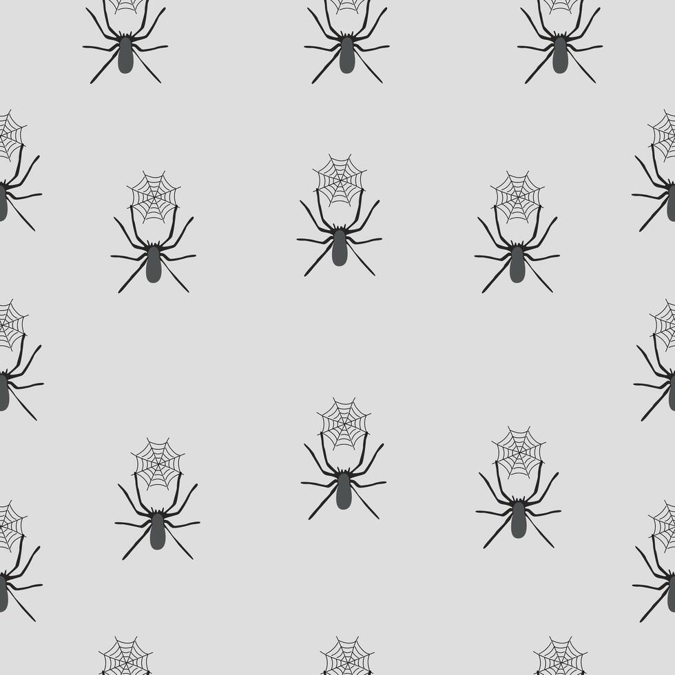 Patern spiders on a white background vector