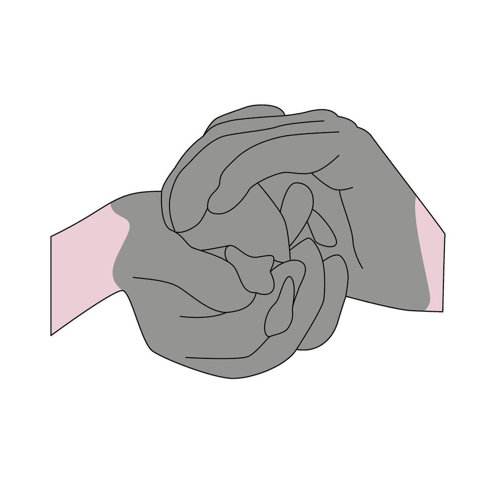 Hands shaping mud hobby interest illustration vector