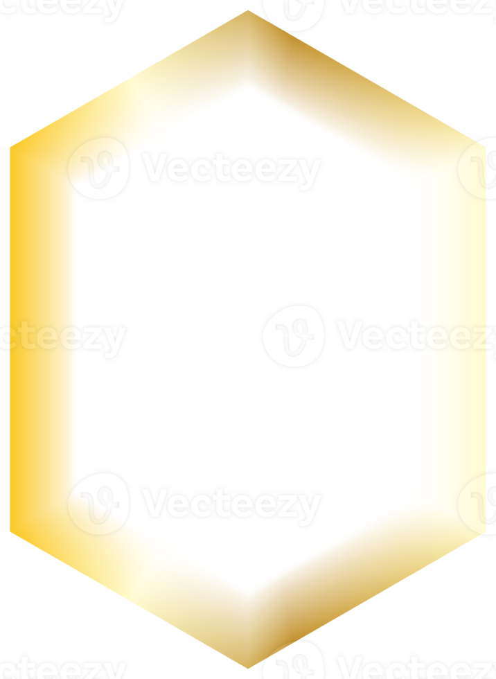 Golden Hexagon Transparent Background png