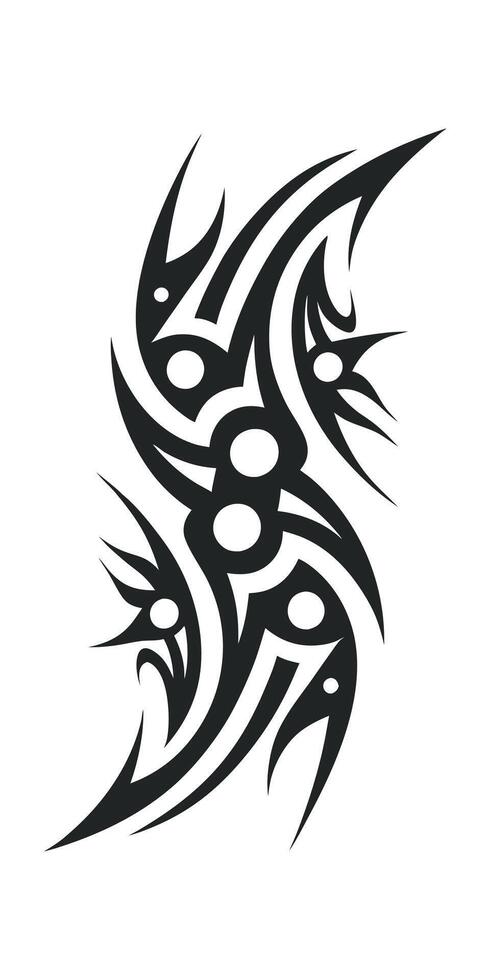 tribal tattoo design with a black and white background vector