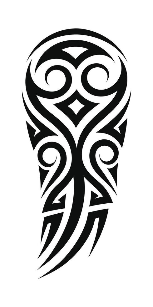 Best Polynesian Tribal Arm Tattoos White Background vector