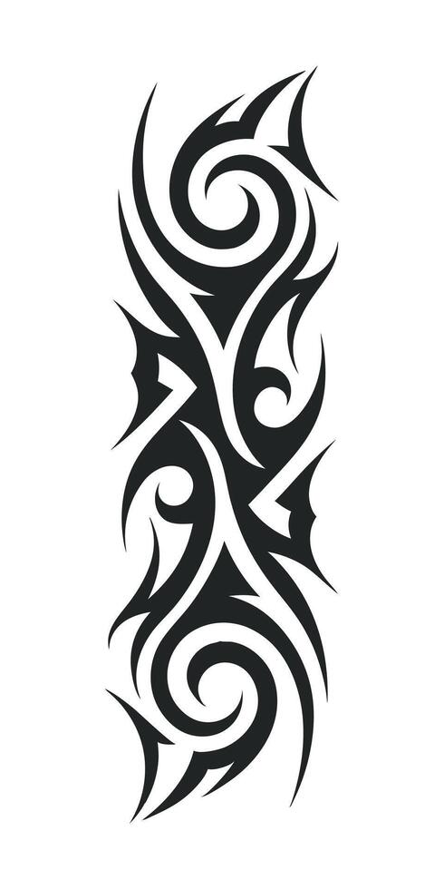 unique tribal tattoo design on a white background vector