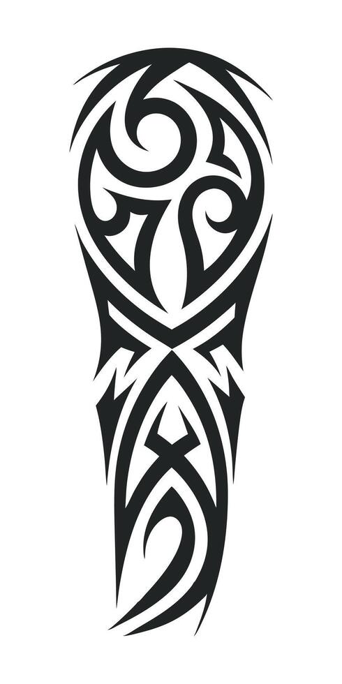 Abstract Tribal Armband Tattoo Bold and Artistic Black Linework vector