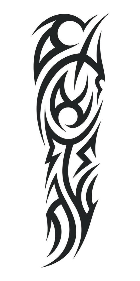 unique tribal tattoo design on the arm vector