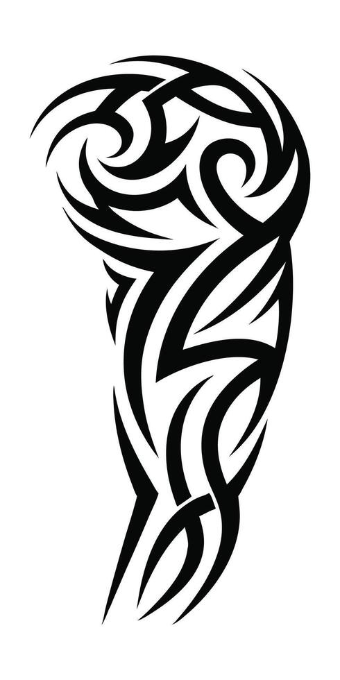 Fierce and Bold Full Sleeve Tribal Tattoos for Men vector