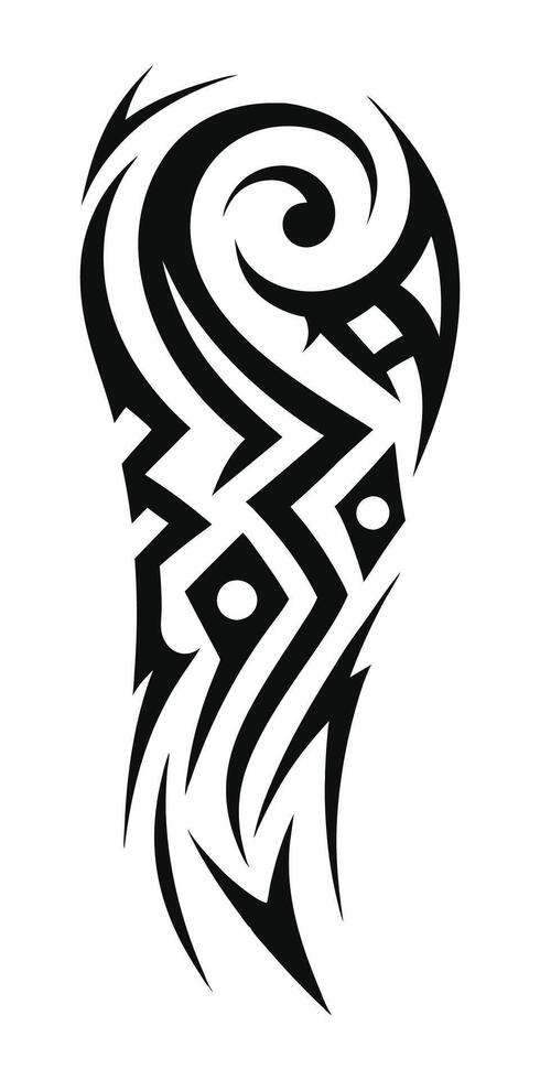 Best Forearm Tribal Tattoos for Men White Background vector