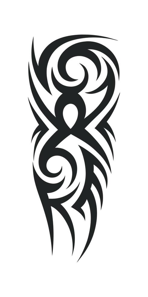 tribal tattoo design with a woman's face vector